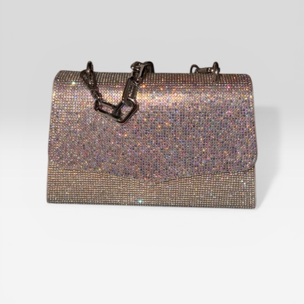 Elegant Silver Rhinestone Clutch